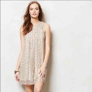 EUC Anthropologie Shimmer Pleated Joyeux Dress